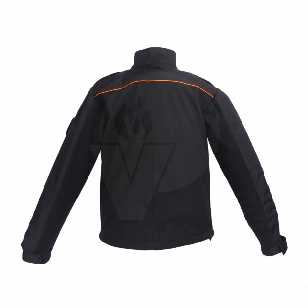 Fire jacket or for the Civil Protection unit, a combination of windstopper and softshell material.