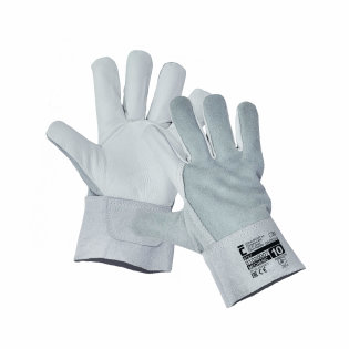 Stilt protective gloves, full leather gloves without lining with fair cowhide palm.