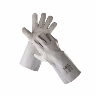 Zaštitne radne rukavice Merlin, za zavarivače, od goveđe kože, tip B, manžeta dužine 15 cm, bez podstave.