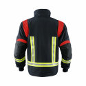 Texport Fire Stretch suit for firefighters, ergonomic with stretchy parts on the shoulders and sleeves.