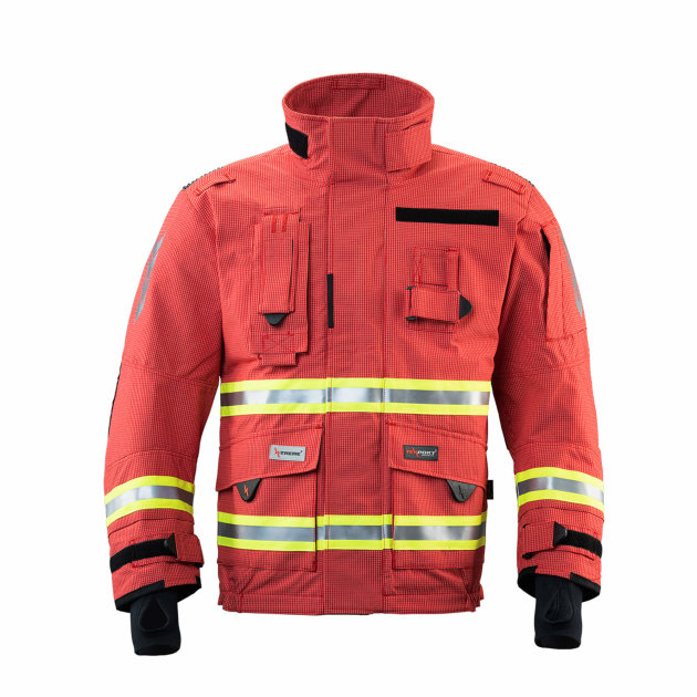 Vatrogasno interventno odijelo za gašenje strukturnih požara, Texport Fire Stretch, IB-TEX®, crveno.