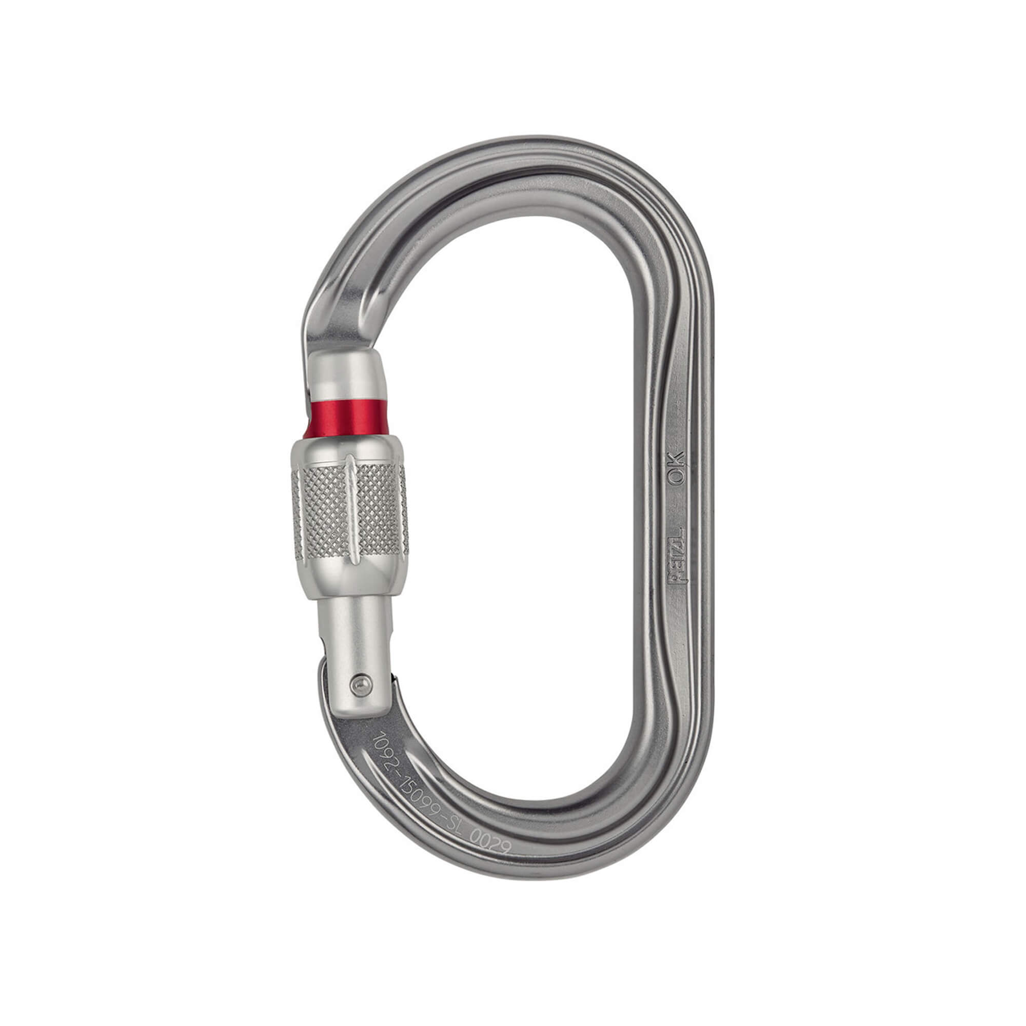 oval carabiner with lock Petzl OK M33A SL