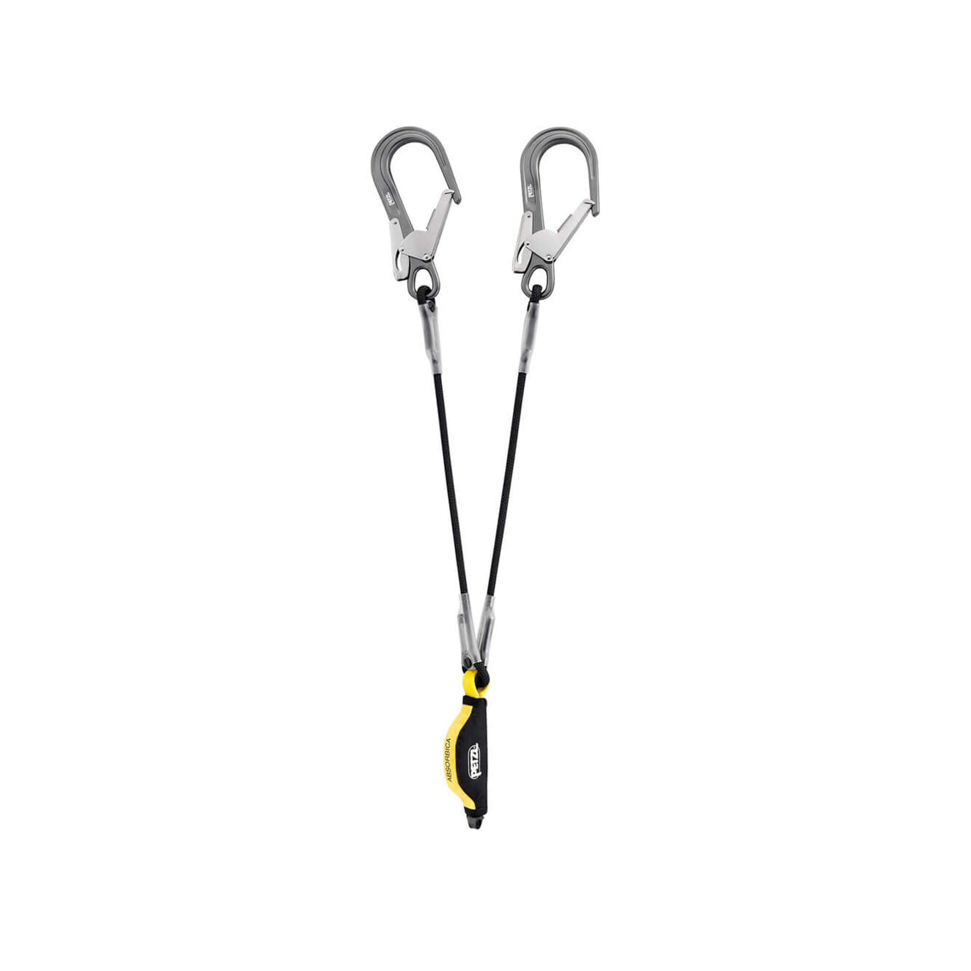Double lanyard with integrated energy absorber Apsorbica-Y, MGO, 80 cm, Petzl
