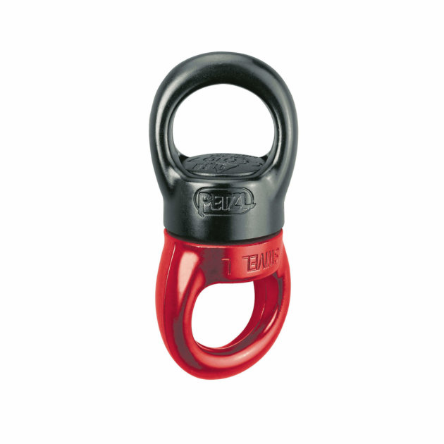 The swivel allows the load to turn without twisting the rope.