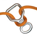 Figure 8 and descenders are used to apply friction to the climbing line and control the rate of descent.