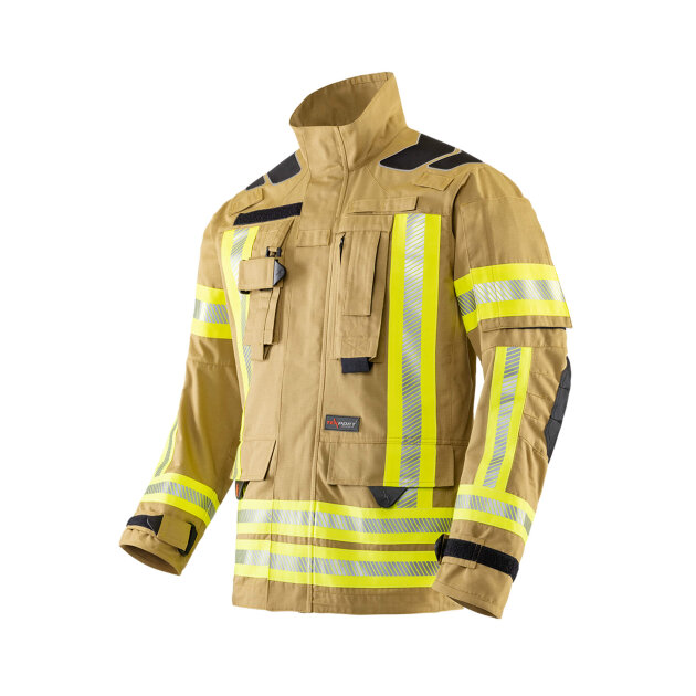 Fire protective suit for forest firefighting.