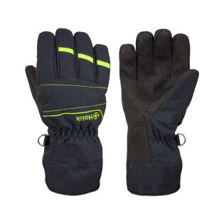 Protective gloves for firefighters, protected against impact.