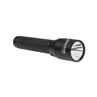 Rechargeable LED flashlight with double switch.