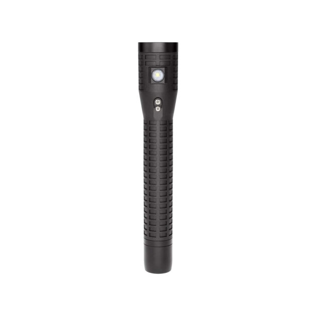 Rechargeable LED flashlight, Dual-light with effective beam distance of 304 meters.