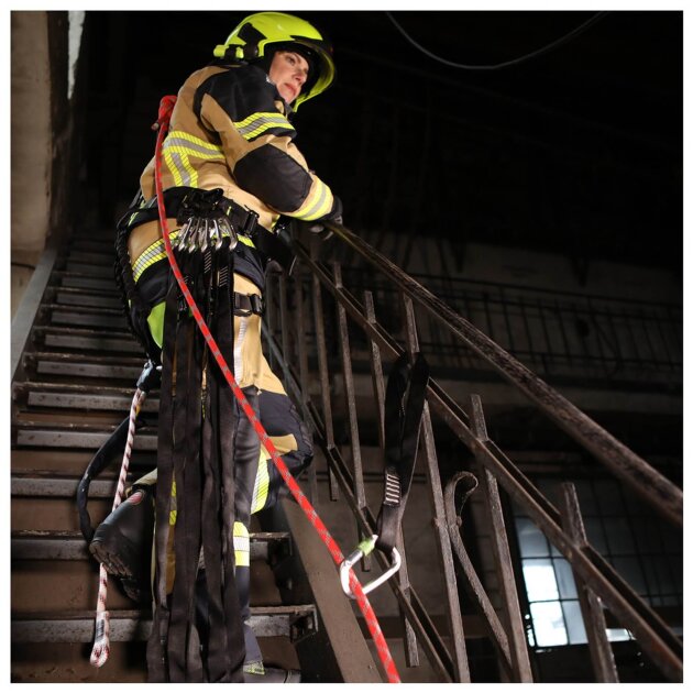 Firefighting equipment for rescue and work at height. A set of equipment for safe work at height.