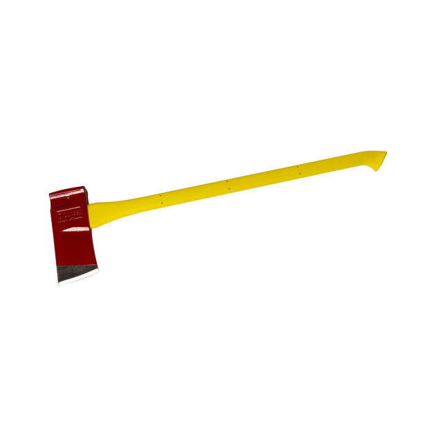 This axe is specially developed to use in fire brigades. The axe is equipped with a 3 kg hardened steel axe head and a robust fibreglass handle.