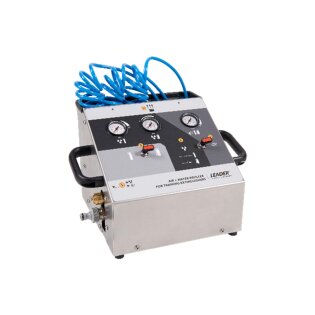 Air/water recharging system for LEADER FILL-EX training extinguishers Leader FILL-EX air/water recharging system allows up to 3 training extinguishers to be recharged simultaneously without opening them.
