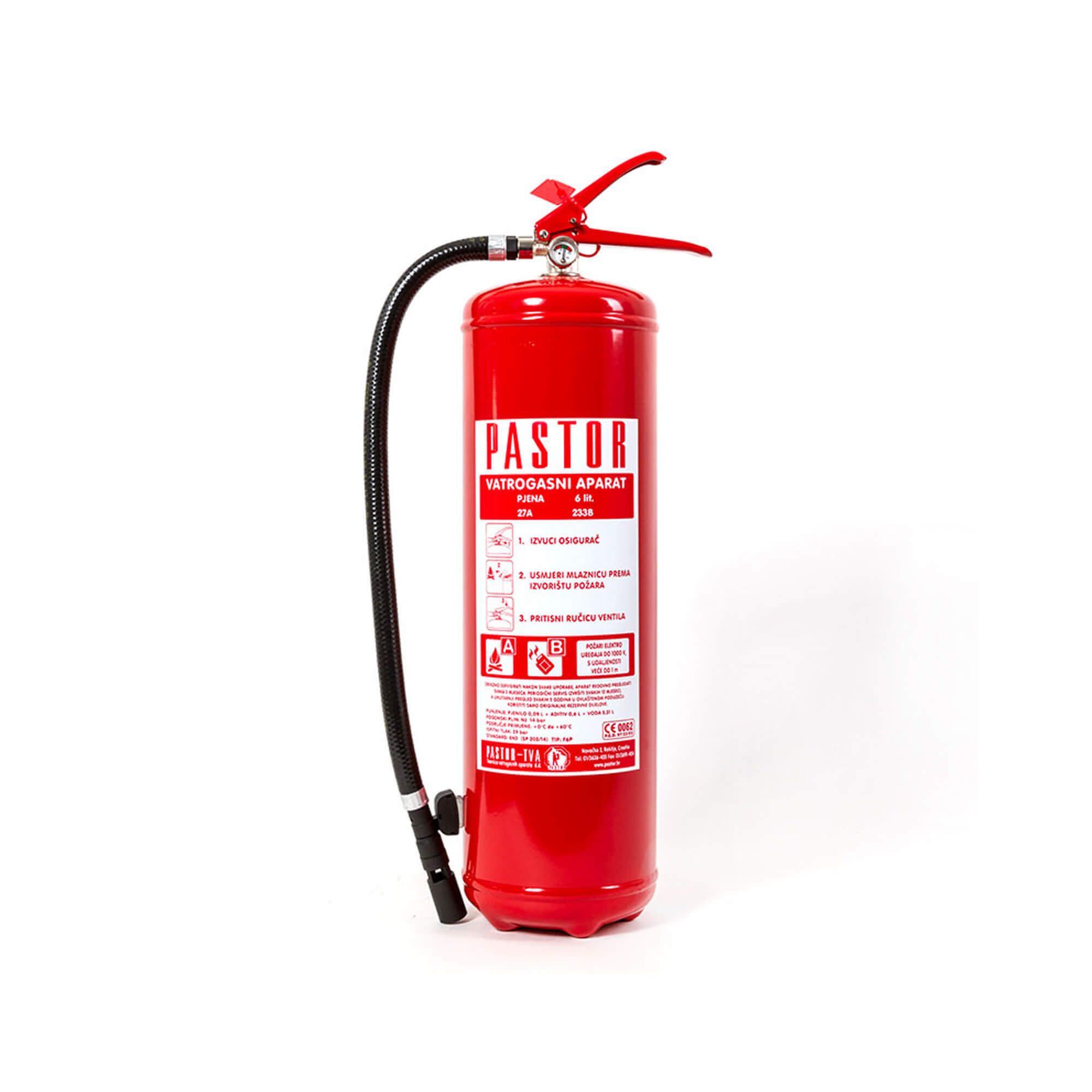 fire extinguisher F6P with foam afff
