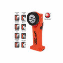 Hand flashlight with 3 AA batteries for firefighters.