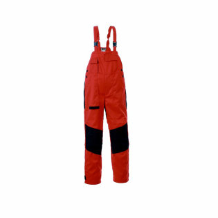Working Farmer pants Spectrum, with adjustable straps, red