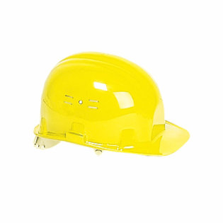 Zaštitna kaciga za građevinare, žuta boja
