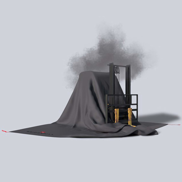 Protivpožarna deka PRO, za gašenje požara na viličarima i malim strojevima, uključujući električne