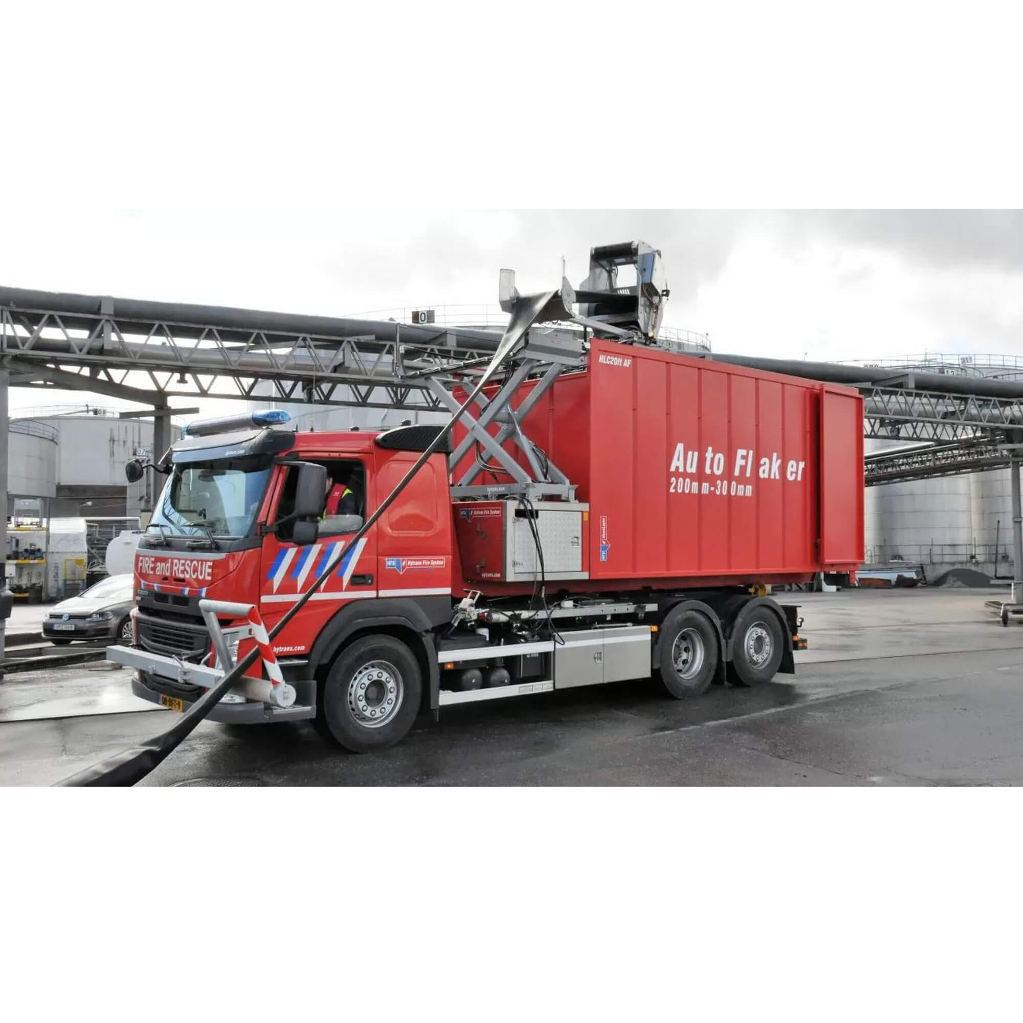 AutoFlaker Hose Handling for Fire Truck, Hytrans System