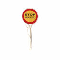Traffic Handheld Baton with sign STOP FIREFIGHTERS, Small 120 mm