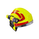 Safety helmet for firefighters and structural firefighting.