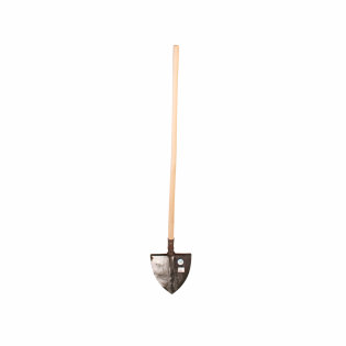 Wrought iron shovel with wooden handle, for firefighters, civil protection, agriculture, gardening and construction.