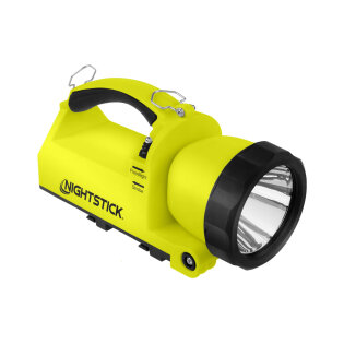 Dual-light Lantern Nightstick XPR-5586GX. LED flashlight for Fire interventions, rechargeable with movable head for lighting positioning.
