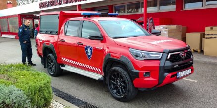 Firefighting pick-up vehicle with built-in high-pressure module for VZG Ivanić Grad.